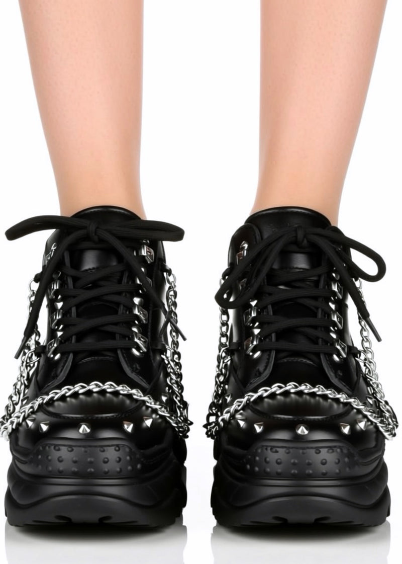 Anthony Wang SPACE GUMMY Black Platform Sneakers | LASR – LA Style