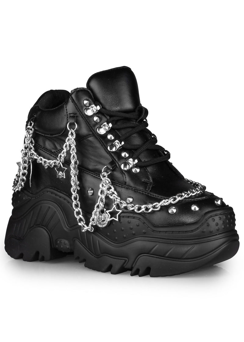 Anthony Wang SPACE GUMMY Black Platform Sneakers | LASR – LA Style
