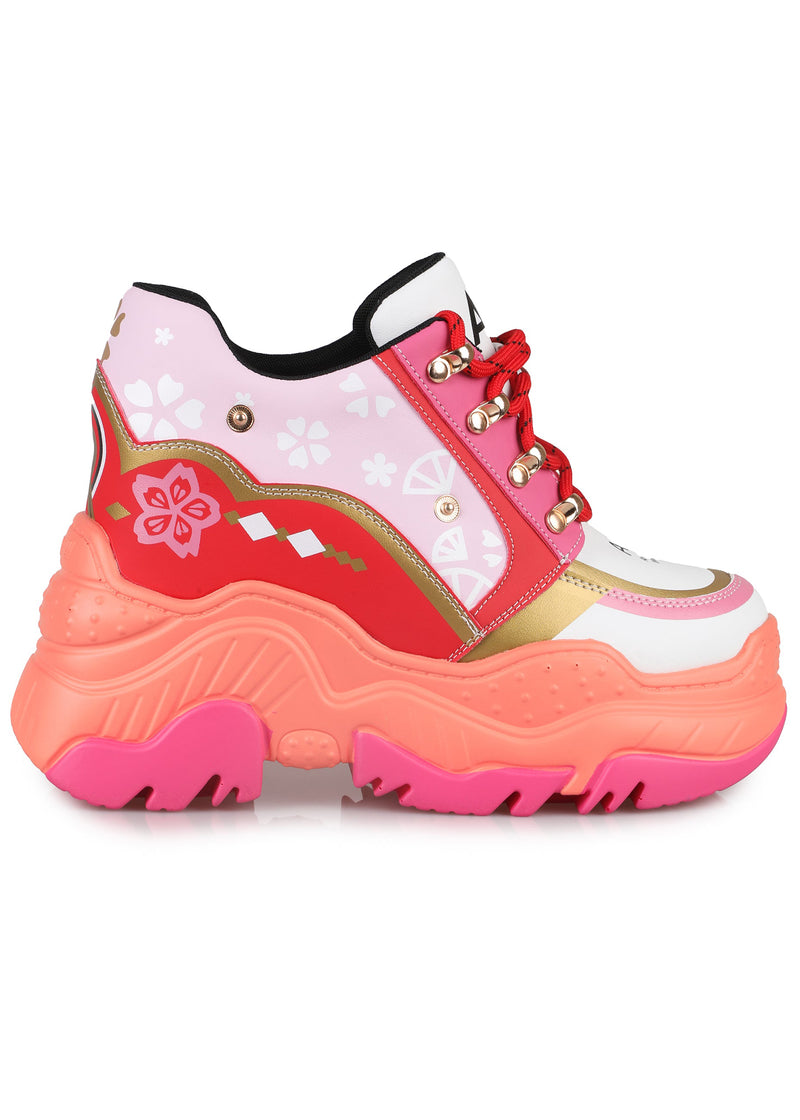 Genshin Impact Yae Miko Anime Pink Platform Sneakers