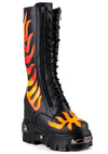 X WTF GG3 Flaming Fury Black Platform Boots