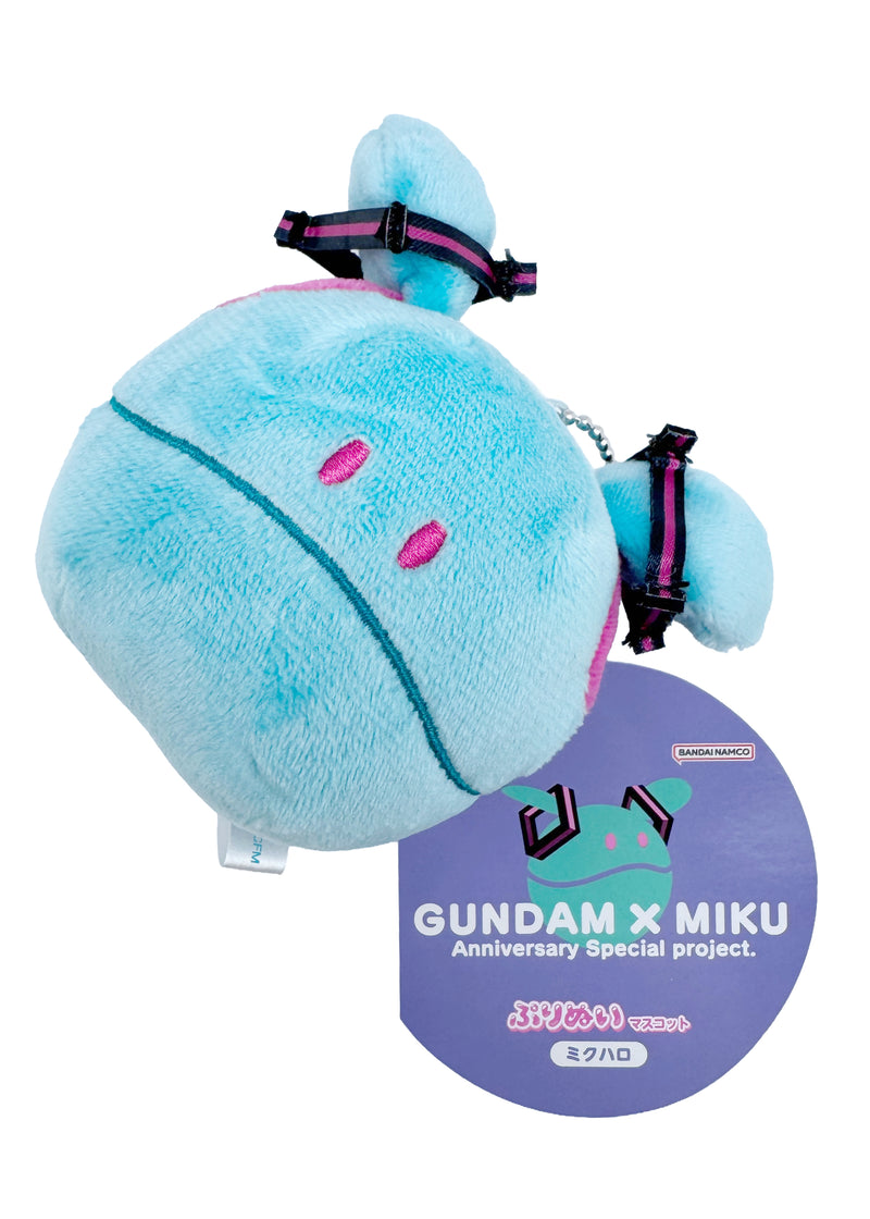 Gundam 45th Anniversary X Hatsune Miku (MikuHaro) Plush Mascot Keychain