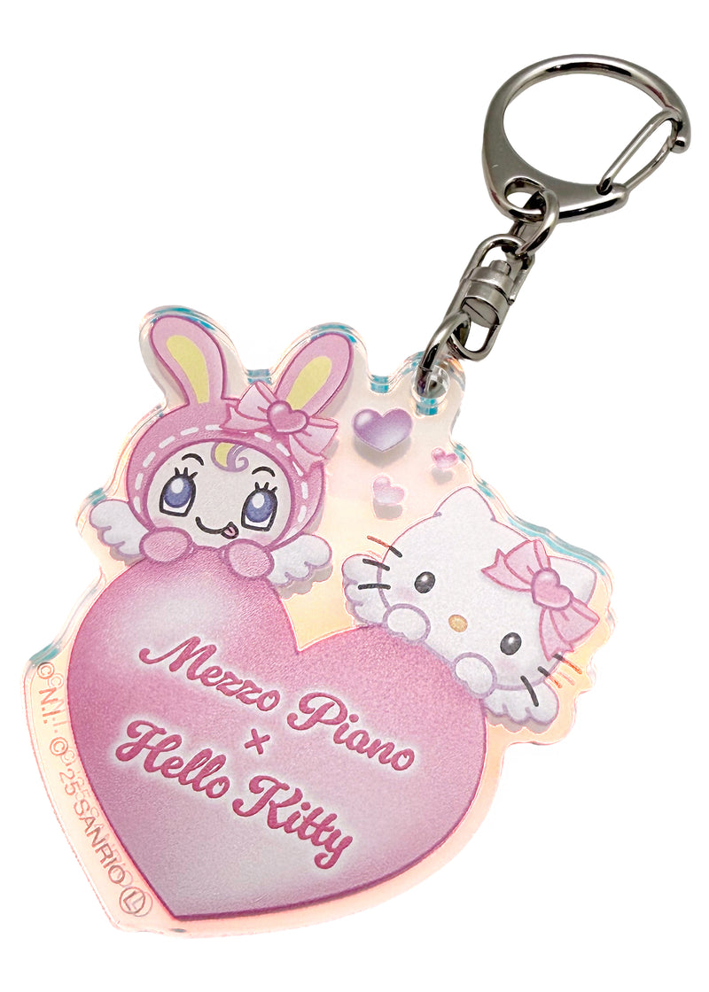 Bandai Mezzo Piano X Hello Kitty Acrylic Keychain 10PC Blind Box