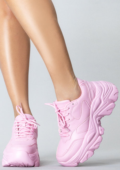 BLAIR Bubblegum Bass Pink Platform Sneakers