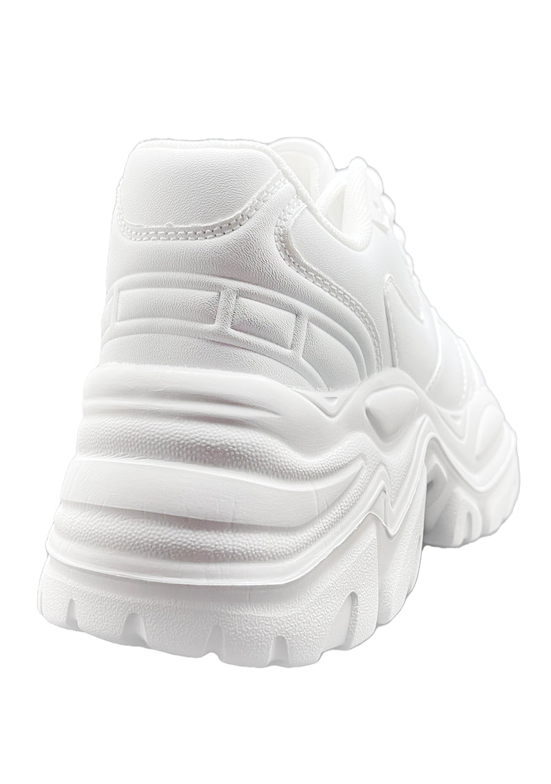 White Rave Platform Berness BLAIR Pure White Platform Sneakers | LASR – LA Style Rush