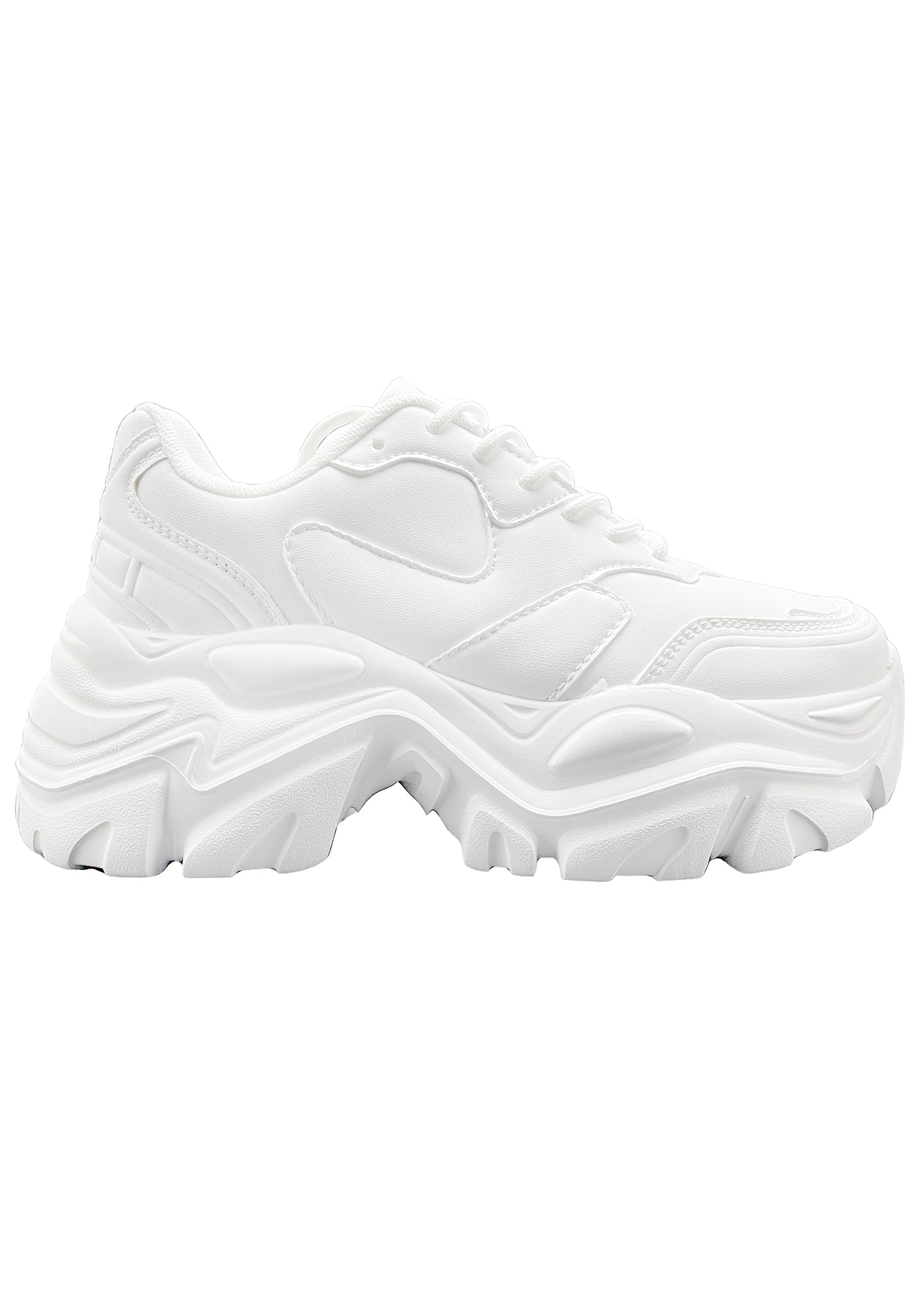 Berness BLAIR Pure White Platform Sneakers | LASR – LA Style Rush