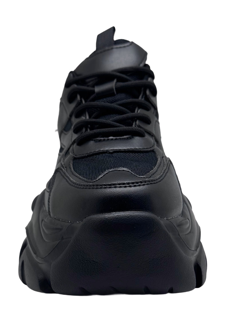 BLAIR 06 Pitch Black Platform Sneakers