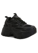 BLAIR 06 Pitch Black Platform Sneakers