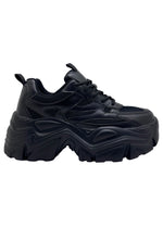 BLAIR 06 Pitch Black Platform Sneakers