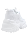 BLAIR 06 White Beam White Platform Sneakers