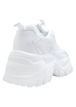 BLAIR 06 White Beam White Platform Sneakers