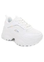 White Rave Platform Berness HANNA Cyber Pulse White Platform Sneakers | LASR – LA Style Rush