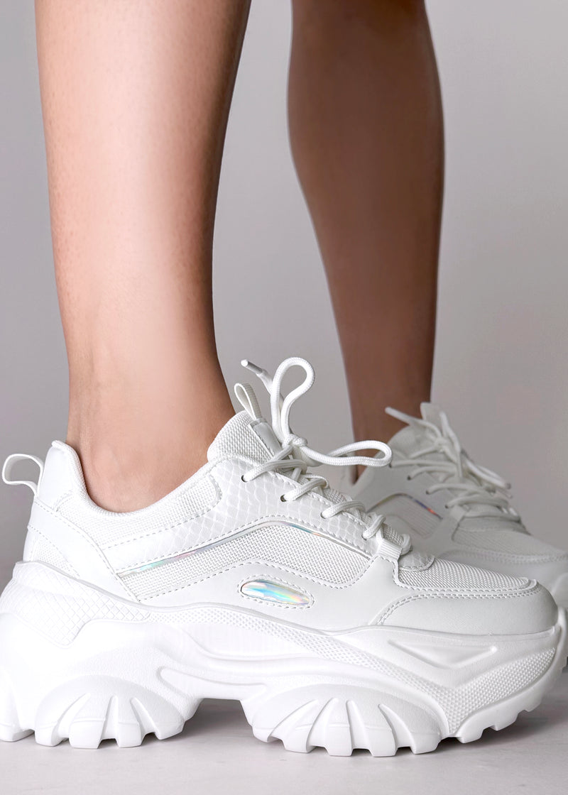 HANNA Cyber Pulse White Platform Sneakers