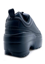 LILY 5005 Next Level Black Platform Sneakers
