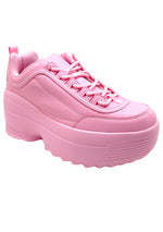 LILY 5005 Sugar Pop Pink Platform Sneakers