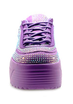 LILY 5010 Twilight Sparkle Rhinestone Purple Platform Sneakers