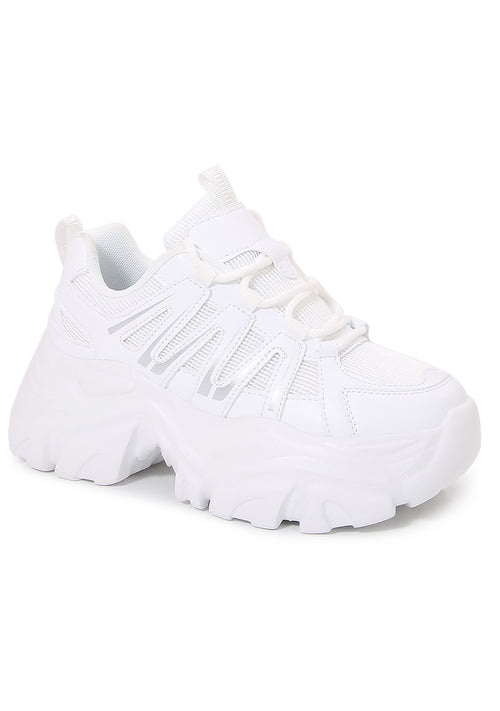 Berness LEGACY Electro Evolution White Platform Sneakers