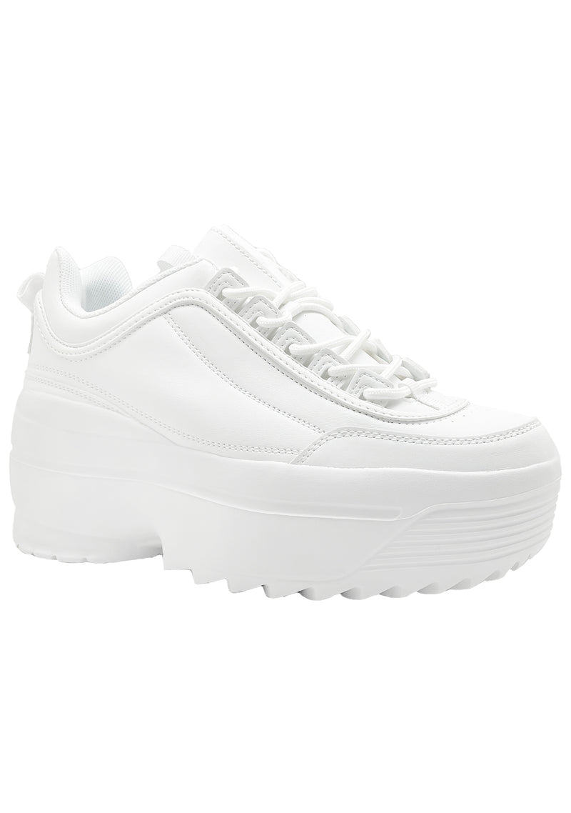 White Rave Platform Berness LILY 5005 Dream Cypher White Platform Sneakers | LASR – LA ...