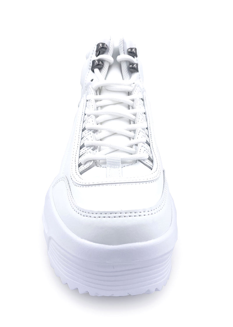 White Rave Platform Berness MACY 01 Cloudwalkers White Platform Sneakers | LASR – LA Style Rush