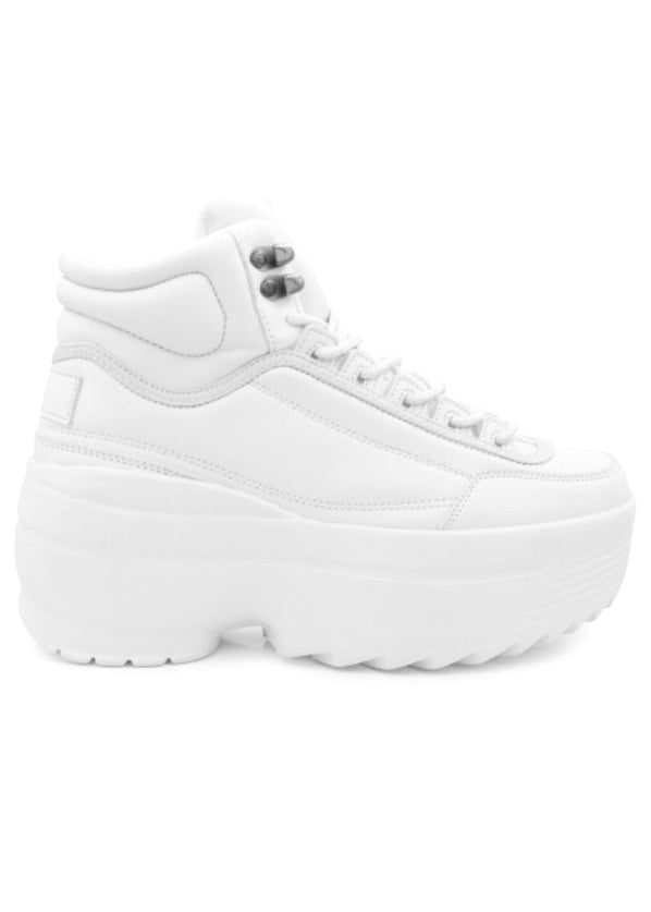 White Rave Platform Berness MACY 01 Cloudwalkers White Platform Sneakers | LASR – LA Style Rush
