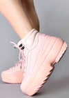 MACY 01 Blush Dunes Pink Platform Sneakers