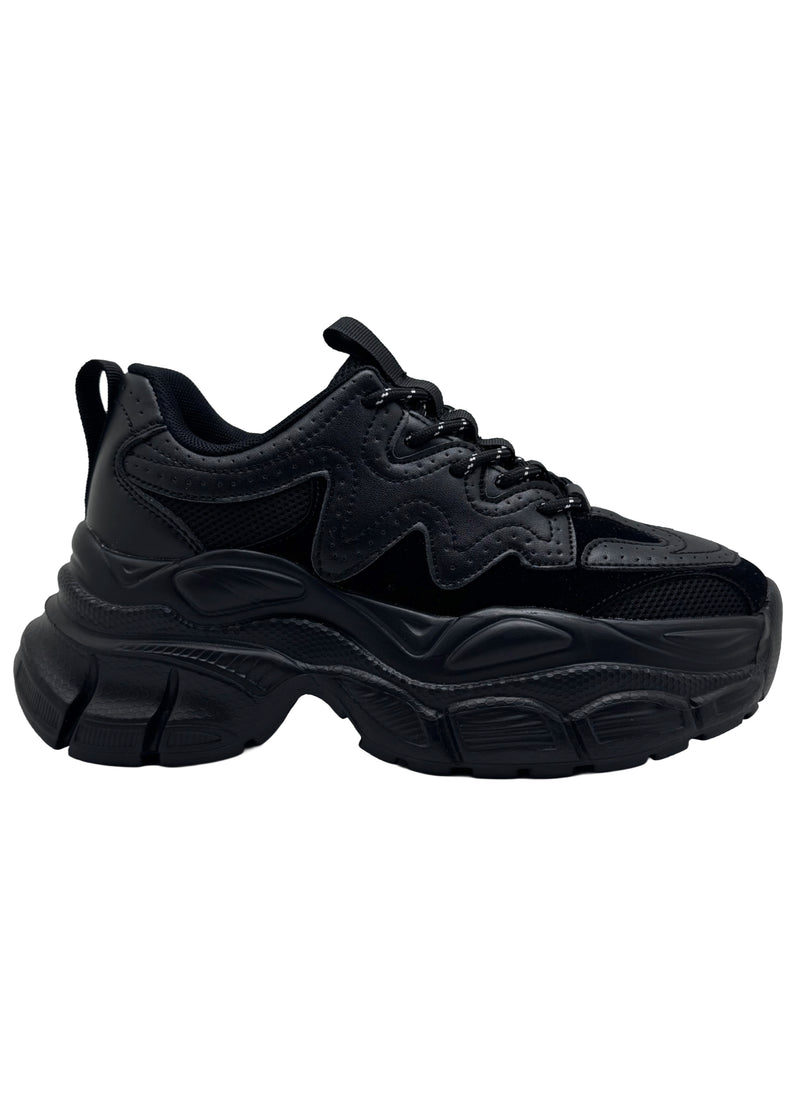 SUNNY Blackout Pulse Black Platform Sneakers