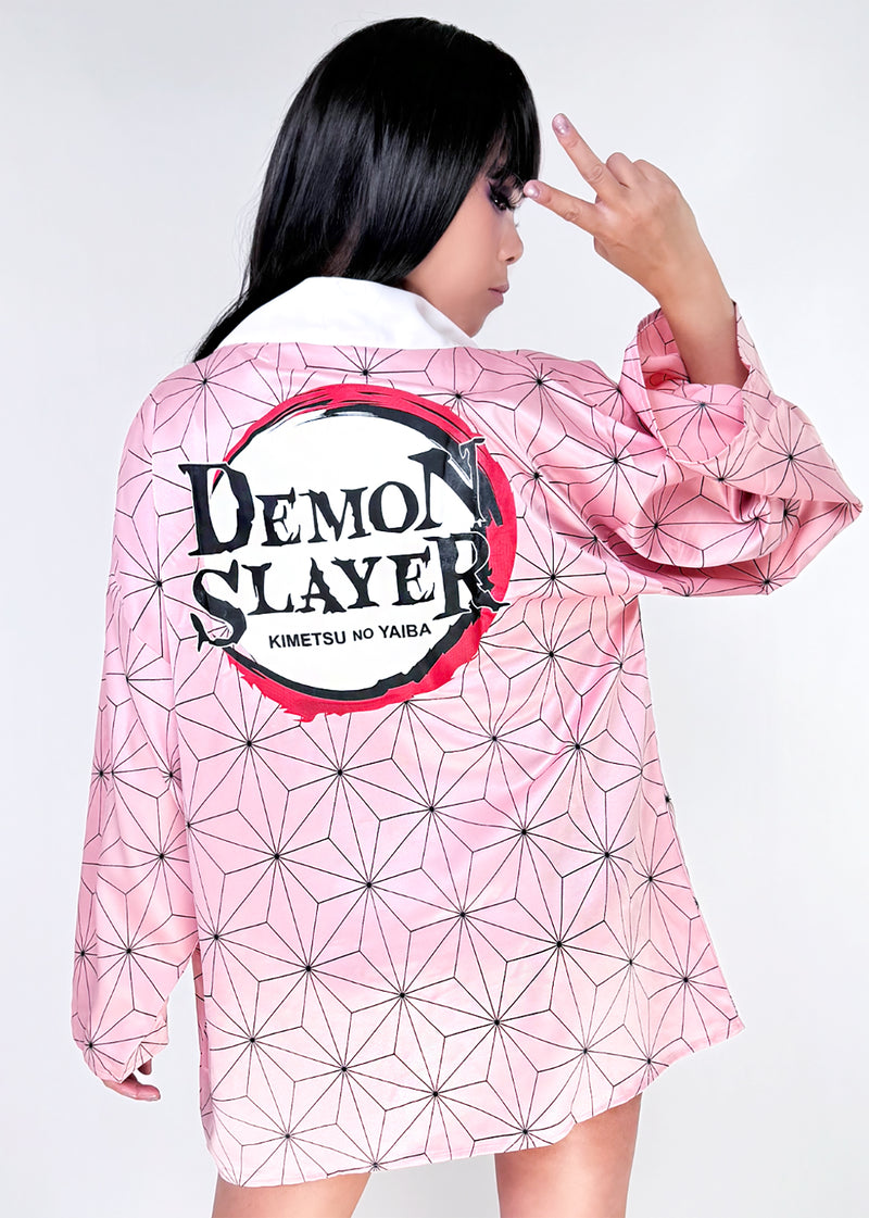 Demon Slayer Nezuko Cosplay Anime Kimono Robe