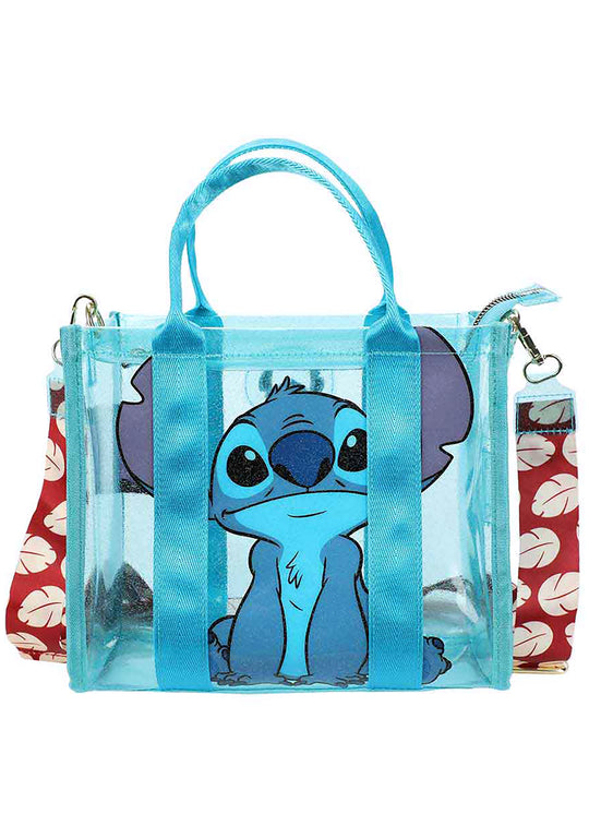 Bioworld X Disney Stitch Vinyl Glitter Mini Tote Bag