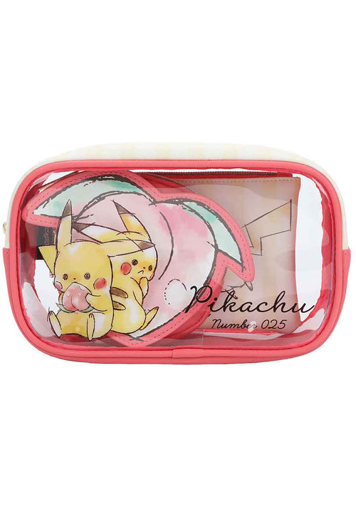 Pokemon Pikachu Travel 3PC Cosmetic Bag Set