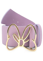 Disney Minnie Mouse Gold Bow Buckle Lilac Purple Strap Belt