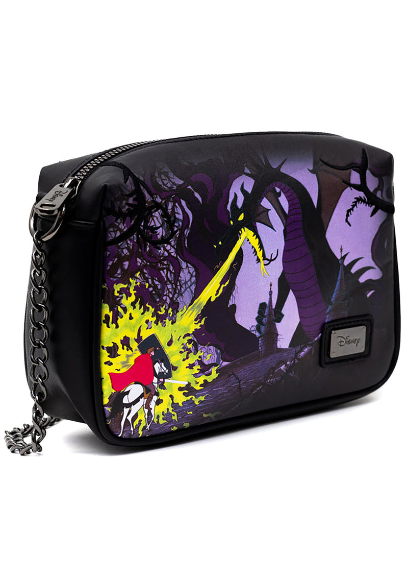 Danielle Nicole Disney Sleeping Beauty Maleficent Crossbody Bag, Black:  Handbags