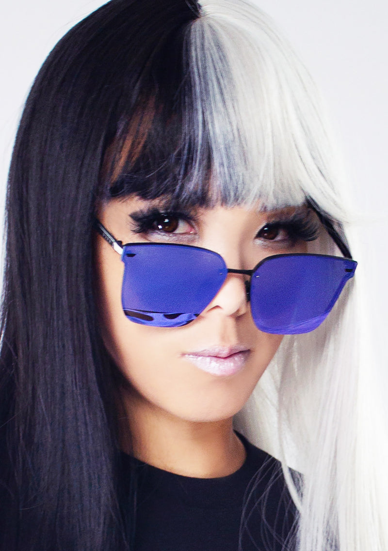 Diff Bella - Black + Purple Mirror Sunglasses, Women's, Size: One Size
