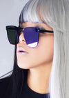 Bella V Polarized Sunglasses in Black/Purple