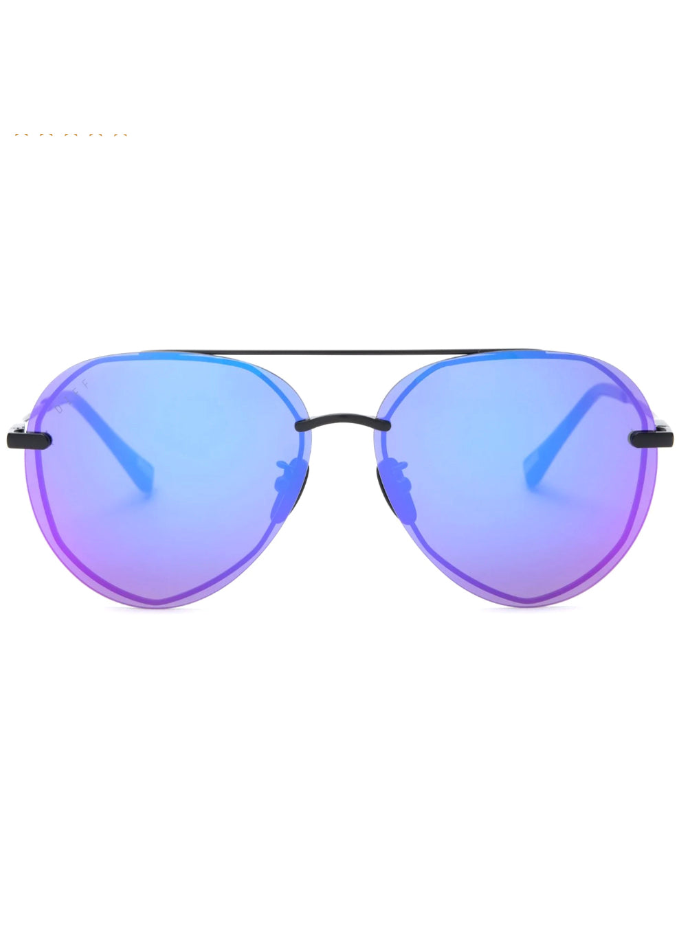 Diff Eyewear Black Sunglasses with Green and Purple Lenses Frozen Anna Sunglasses | Emerald & Purple Gradient | DIFF  main image 3