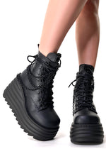 MORTE 65 Black Platform Boots