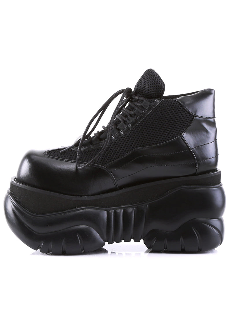 BOXER 01 Cyberpunk Unisex Black Platform Sneakers