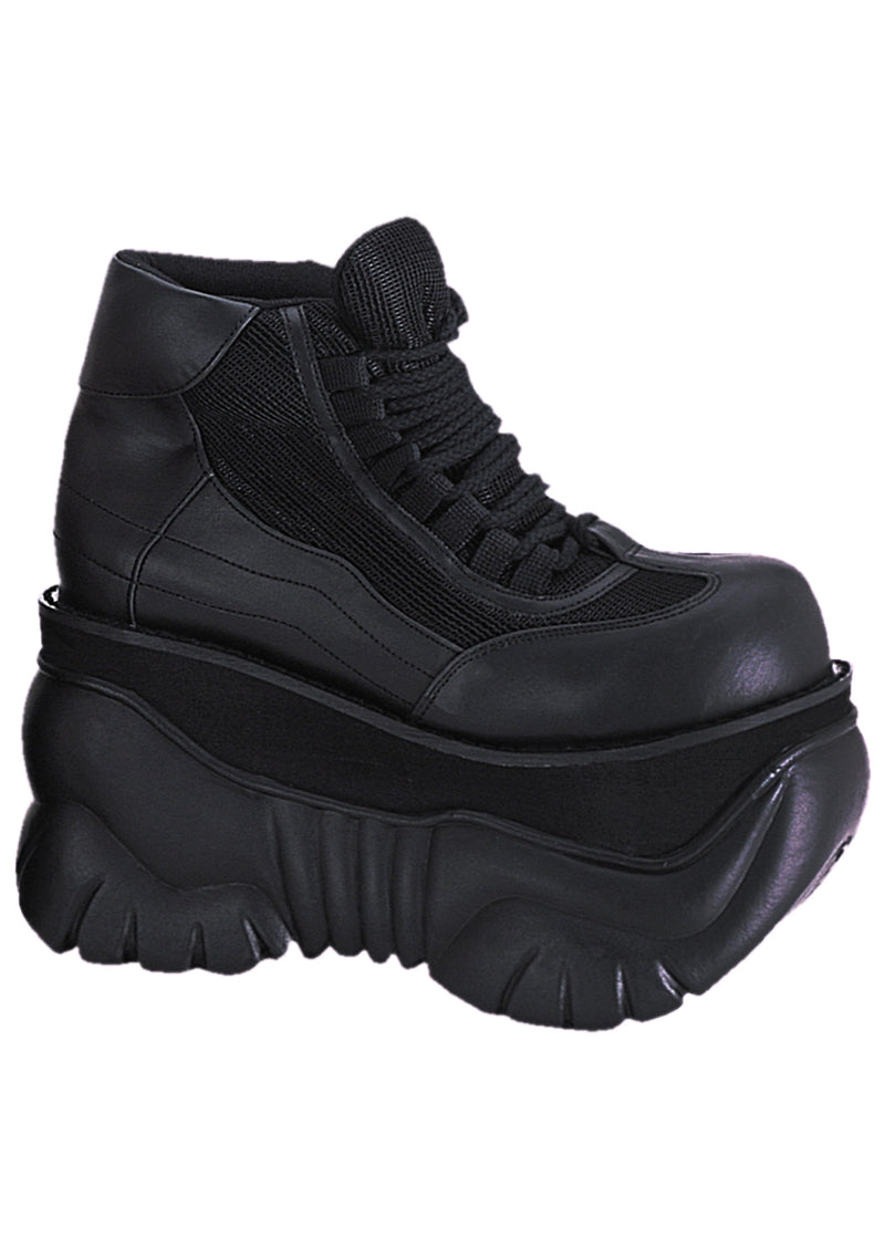 BOXER 01 Cyberpunk Unisex Black Platform Sneakers