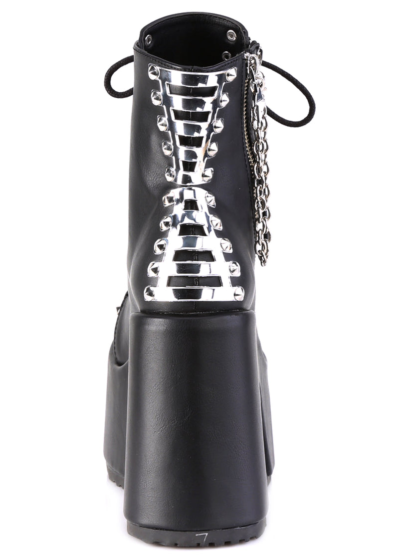 CAMEL 208 Punk Goth Black Platform Boots