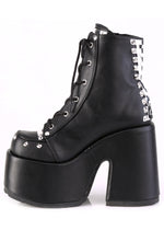 CAMEL 208 Punk Goth Black Platform Boots