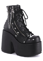 CAMEL 208 Punk Goth Black Platform Boots