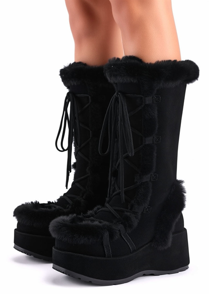 Demonia CUBBY 311 Black Platform Boots CUB311/BVS | LASR – LA