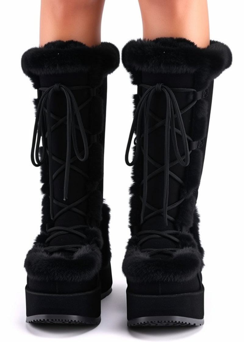 Demonia CUBBY 311 Black Platform Boots CUB311/BVS | LASR – LA