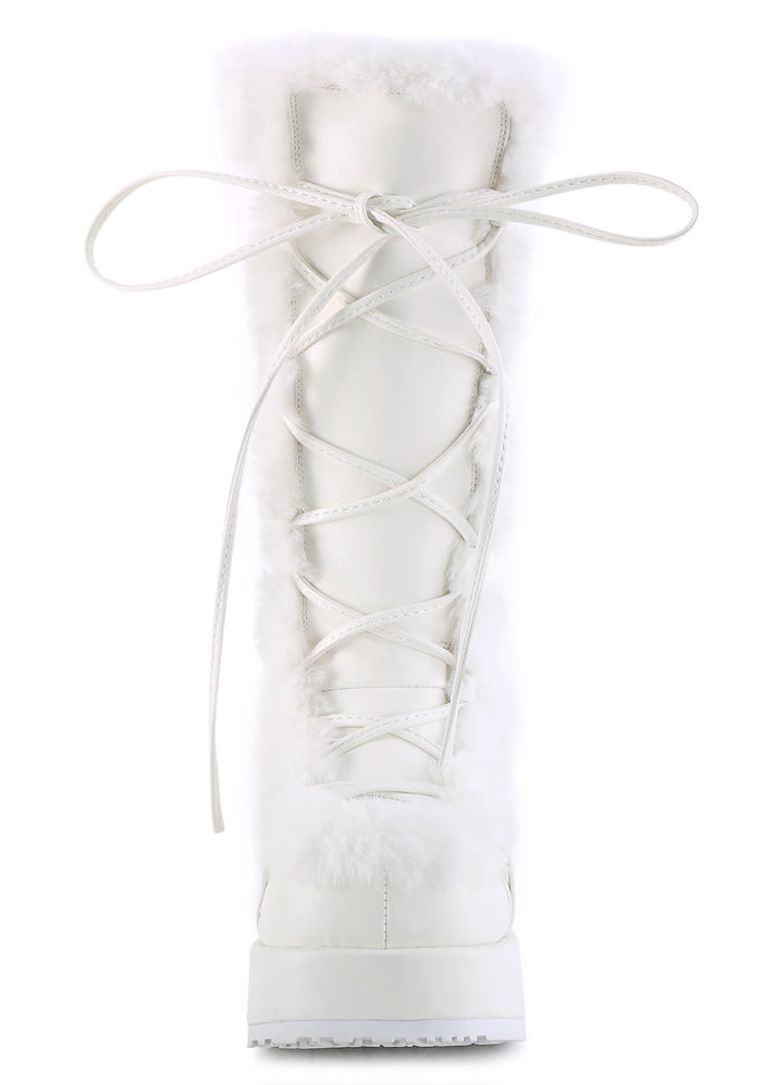 CUBBY 311 White Platform Boots