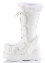 CUBBY 311 White Platform Boots