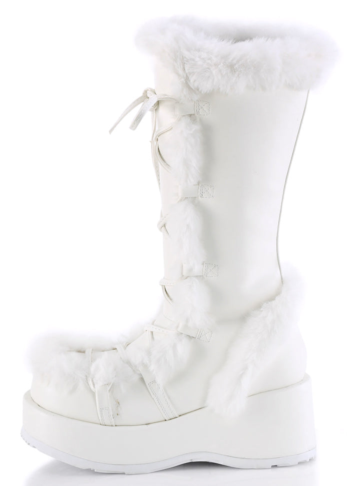 CUBBY 311 White Platform Boots