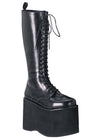 MEGA 602 Sky High Unisex Black Platform Boots
