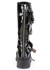 SLACKER 260 Cyberpunk Tech Patent Black Platform Boots