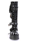 SLACKER 260 Cyberpunk Tech Patent Black Platform Boots