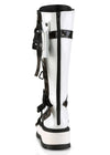 SLACKER 260 Cyberpunk Tech Patent White Platform Boots