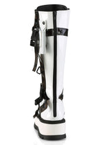SLACKER 260 Cyberpunk Tech Patent White Platform Boots