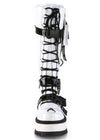 SLACKER 260 Cyberpunk Tech Patent White Platform Boots